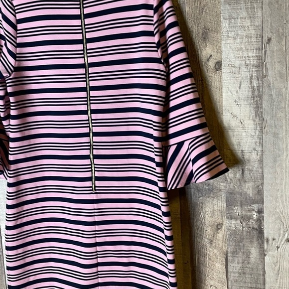 Draper James Ottoman Stripe Knit Dress Pink & Navy - Picture 4 of 10